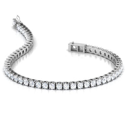 9 Ct Round Prong Setting Diamond Tennis Bracelet White Gold Jewelry