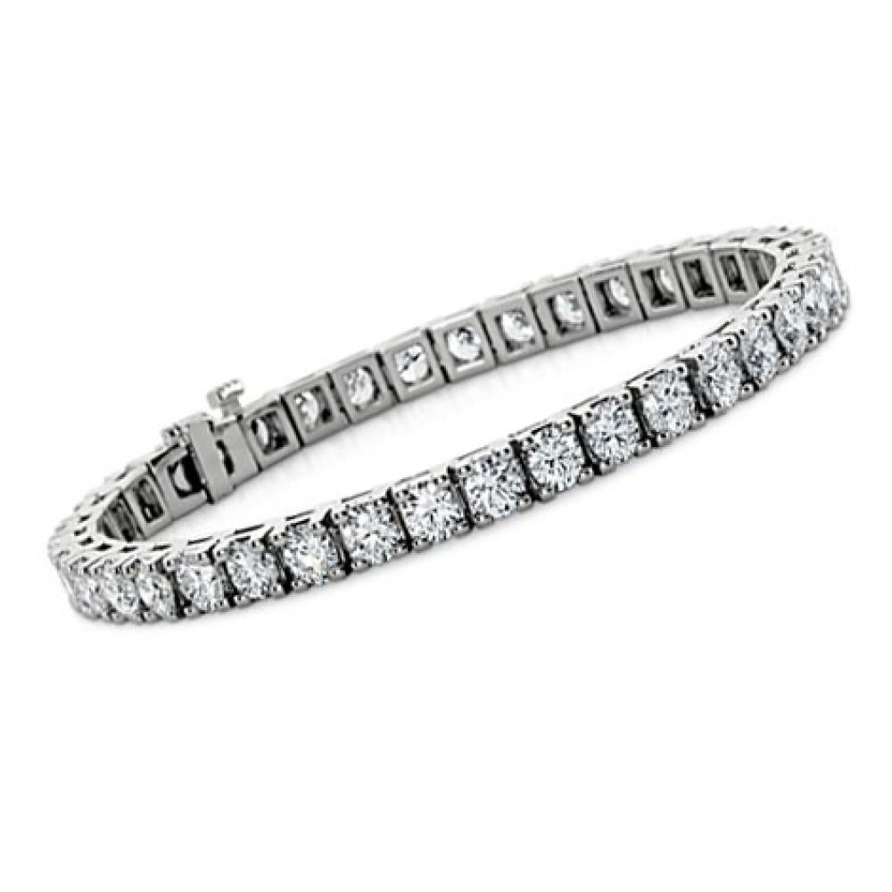 Pulseira feminina de diamante com corte redondo de 9.25 ct sólida - harrychadent.pt