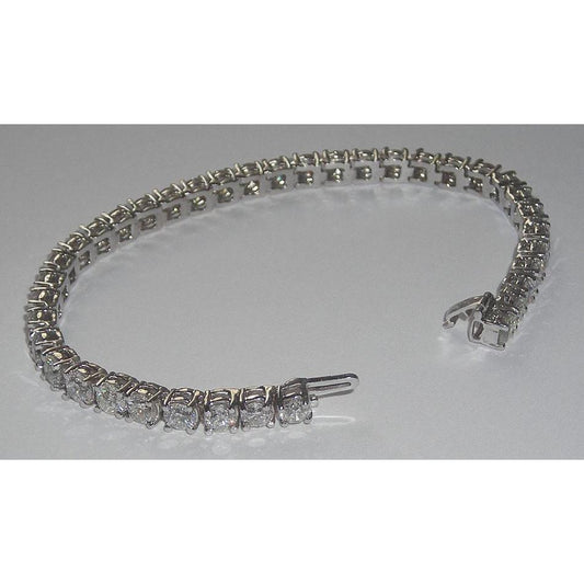 Bracelete de tênis de diamante de 9.5 quilates vs. joias sólidas WG 14K - harrychadent.pt
