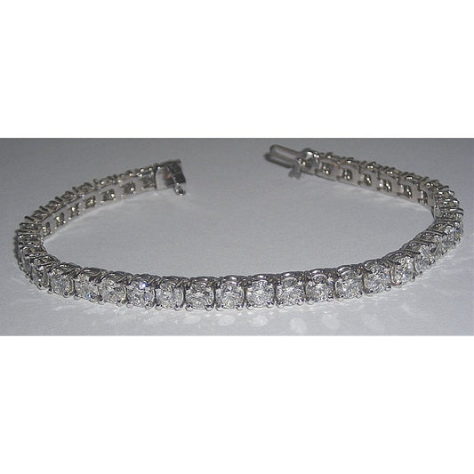 Bracelete de tênis de diamante de 9.5 quilates vs. joias sólidas WG 14K - harrychadent.pt