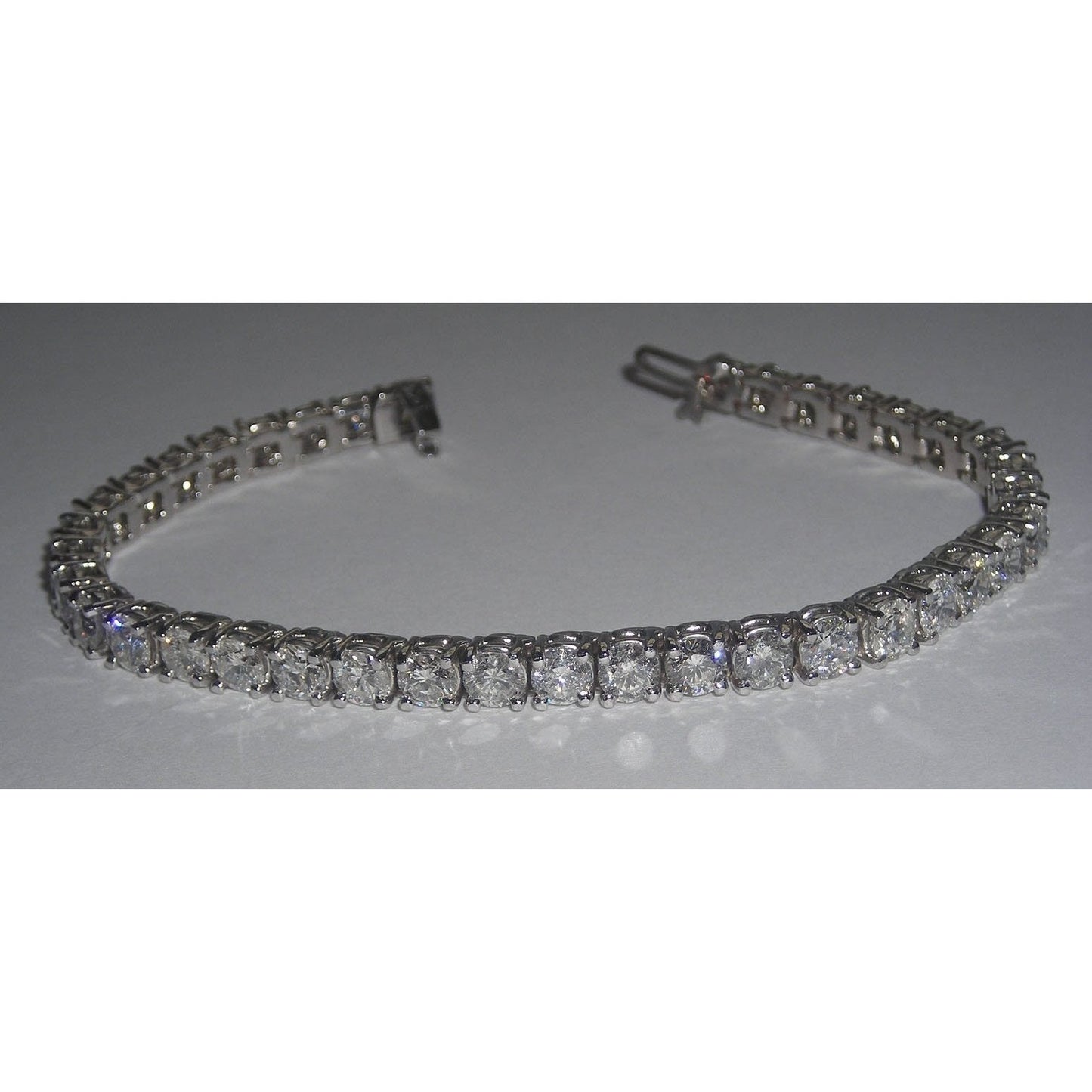 Bracelete de tênis de diamante de 9.5 quilates vs. joias sólidas WG 18K - harrychadent.pt