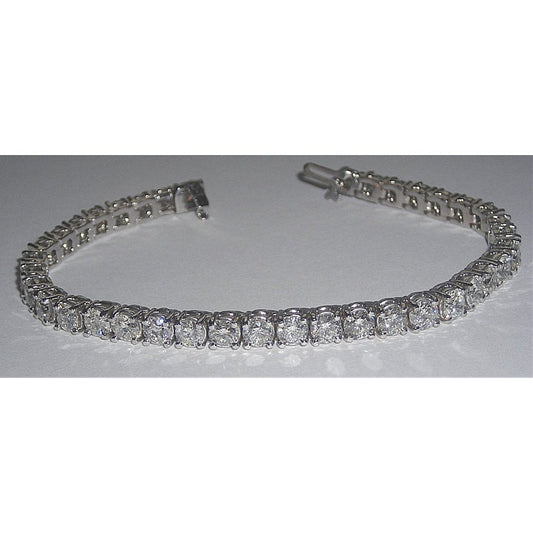 Bracelete de tênis de diamante de 9.5 quilates vs. joias sólidas WG 18K - harrychadent.pt