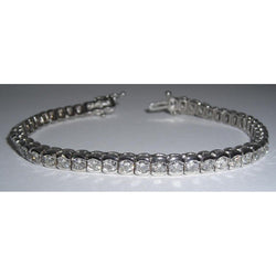 9.60 Carat Diamonds Tennis Bracelet Bezel Set Jewelry