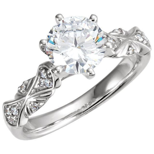 Anel de aniversário de diamante de estilo antigo com 1,76 quilates em ouro branco 14K - harrychadent.pt