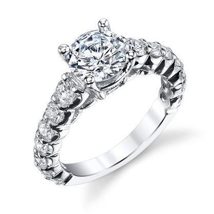 Diamante de estilo antigo noivado feminino 2.05 quilates em ouro branco 14K - harrychadent.pt