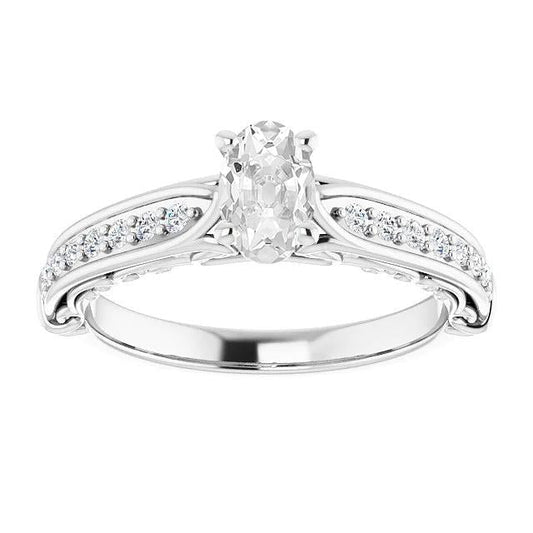 Conjunto de pinos de superfície oval de diamante com corte antigo e estilo antigo com 4 quilates - harrychadent.pt