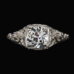Art Nouveau Jewelry New Solitaire Wedding Ring Old Cut Diamond