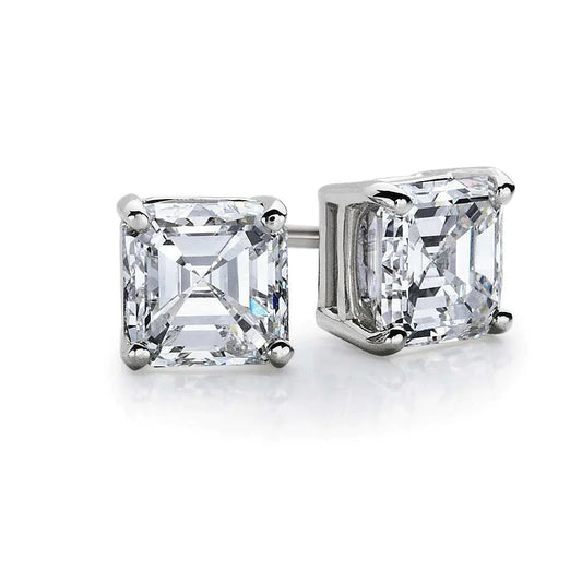 Asscher Diamante Brincos