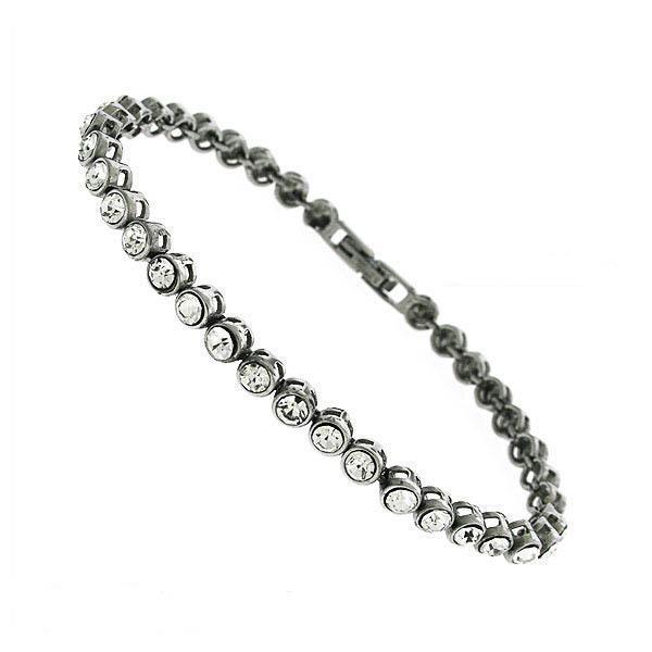 Conjunto de moldura com diamante redondo feminino pulseira de tênis ouro branco 19.80 quilates - harrychadent.pt