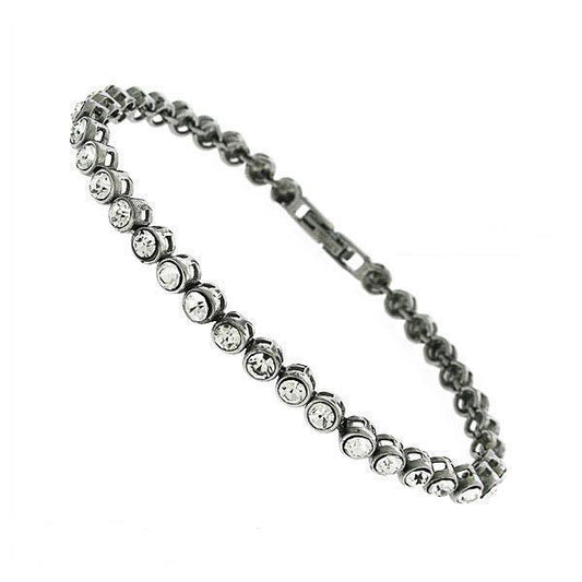 Conjunto de moldura com diamante redondo feminino pulseira de tênis ouro branco 19.80 quilates - harrychadent.pt