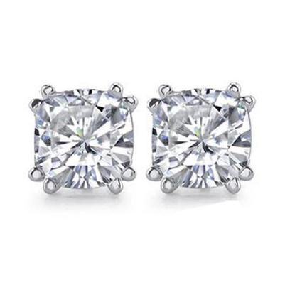 Big 4 Cts. Cushion Diamond Stud Earrings Brinco de joia - harrychadent.pt