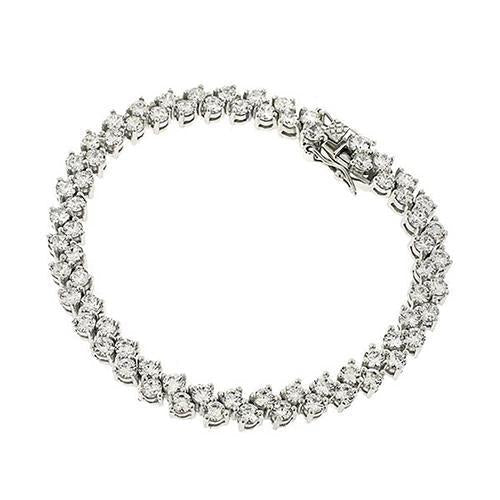 Pulseira feminina joias de ouro branco 7.20 quilates de diamante redondo - harrychadent.pt