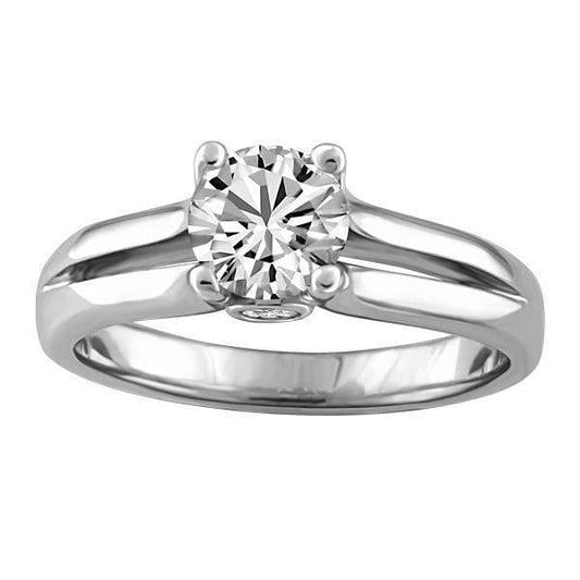 Anel de noivado de diamante de 3 ct de corte brilhante novo ouro branco 14K - harrychadent.pt