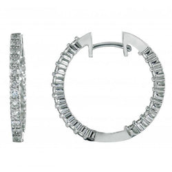 Brilliant Cut 4 Ct Sparkling Diamonds Women Hoop Earrings Gold