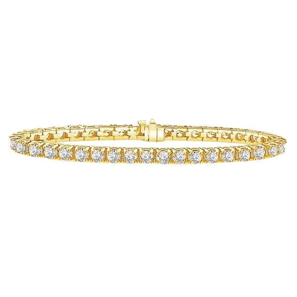 Brilliant Cut 5.60 Ct Prong Set Diamonds Tennis Bracelet amarelo ouro - harrychadent.pt