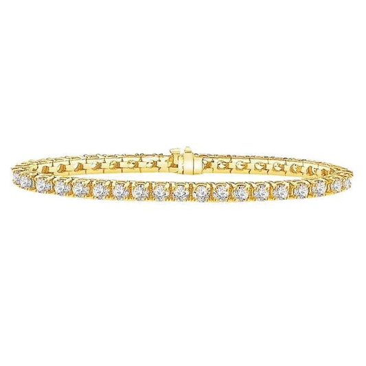 Brilliant Cut 5.60 Ct Prong Set Diamonds Tennis Bracelet amarelo ouro - harrychadent.pt