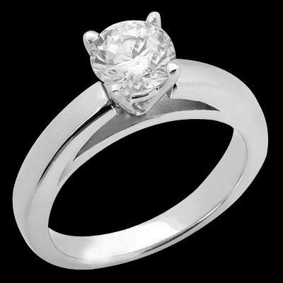 Catedral Cenário 3 Ct. Diamond Solitaire Ring Ouro Branco Sólido - harrychadent.pt