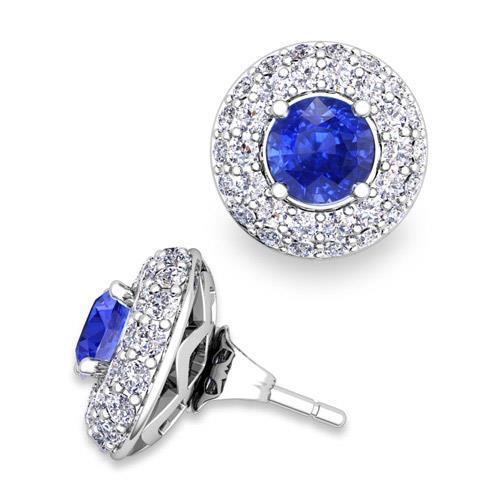 Ceilão safira e diamantes 3,90 quilates feminino brincos - harrychadent.pt