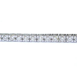 Channel Set Round Cut Diamond Bracelet 5.10 Carat White Gold 14K