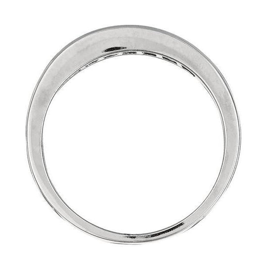 Configuração do canal 0.90 Ct. Sapphire & Princess Cut Diamond Ring WG 14K - harrychadent.pt