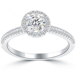 Classic Engagement Ring 1.66 Ct. Lab Grown Round Diamond White Gold 14K