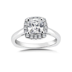 Cushion & Round 2.40 Carats Diamonds Engagement Ring
