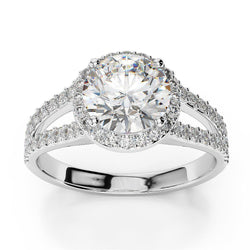 Diamond 4 Carats Anniversary Ring Halo