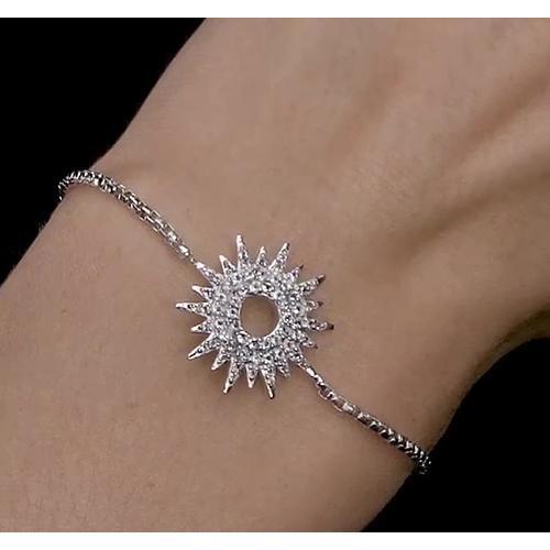 Pulseira de diamante 12 quilates feminina em ouro branco joias sunburst nova - harrychadent.pt
