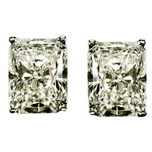 Brinco de diamante 4 ct. Brinco de diamante em ouro branco - harrychadent.pt