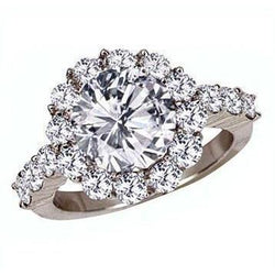 Diamond Engagement Halo Ring 1.50 Carats