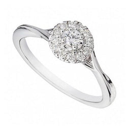 Diamond Engagement Ring 2.20 Ct White Gold Halo