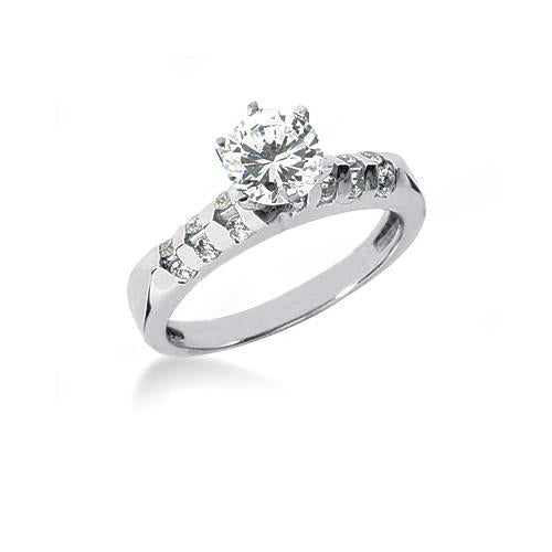 Conjunto de pulseira de anel de noivado de diamante 2.01 quilates em ouro branco 14K - harrychadent.pt