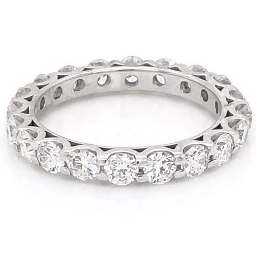 Aliança de diamante Eternity 3 quilates Conjunto de vieiras em U joias femininas - harrychadent.pt