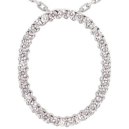Pingente feminino de diamante em formato oval de 2.70 quilates em ouro branco - harrychadent.pt