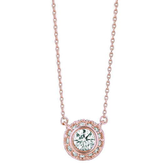 Colar de diamante rosa com pingente de ouro 1 quilate - harrychadent.pt