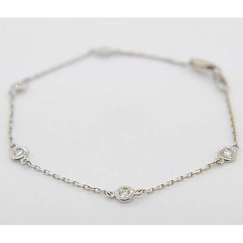 Pulseira redonda de diamante 1.50 quilates Conjunto de moldura para joias novas - harrychadent.pt