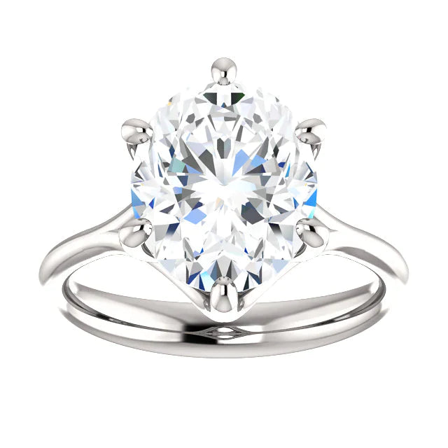 Anel de noivado diamante solitário catedral cravejado joias femininas