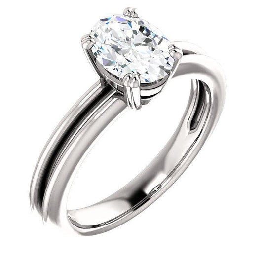 Diamante Solitaire Anel de Noivado 2 Quilates Split Shank Mulheres Joias - harrychadent.pt