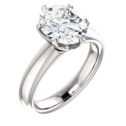 Diamond Solitaire Engagement Ring 5.10 Carats Prong Setting Jewelry