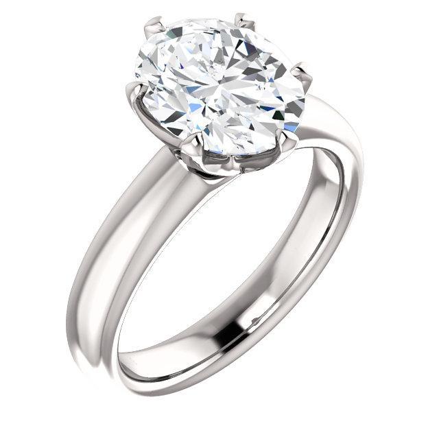 Diamante Solitaire Anel de noivado 5.10 Quilates de fixação de pontas de joias - harrychadent.pt