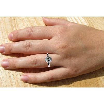 Diamante Solitaire Ring 2.50 quilates Old Mine clássico feminino joias - harrychadent.pt