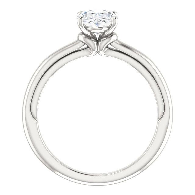 Diamante Solitaire Ring 5 quilates Catedral com configuração de ouro branco 14K - harrychadent.pt