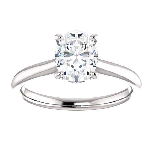 Diamante Solitaire Ring 5 quilates Catedral com configuração de ouro branco 14K - harrychadent.pt