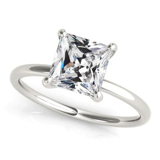 Almofada Diamante Anel Solitaire Old Mine Cut Ouro Branco 5 Quilates - harrychadent.pt