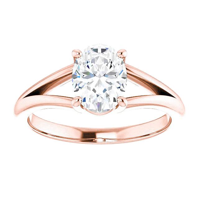 Diamante Solitaire Ring Split Shank 2 Quilates Rose Gold - harrychadent.pt