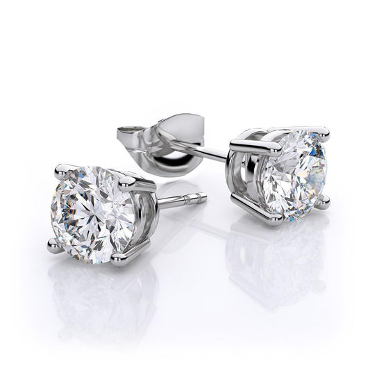 Brinco de diamante e joias finas de ouro branco de 2 quilates - harrychadent.pt