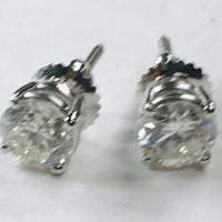 Brincos de diamante de 1.80 quilates. ouro branco 14K - harrychadent.pt