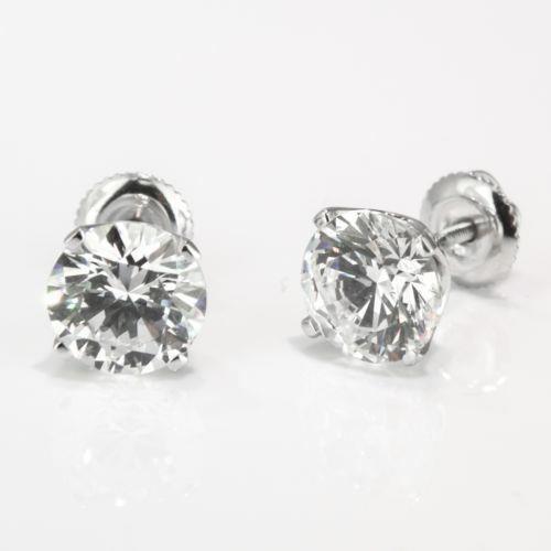 Brincos de diamante de 2.50 quilates em ouro branco joias femininas - harrychadent.pt