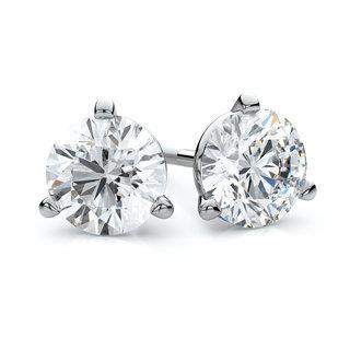 Brincos de diamante de 3.5 ct em ouro branco sólido 14K - harrychadent.pt