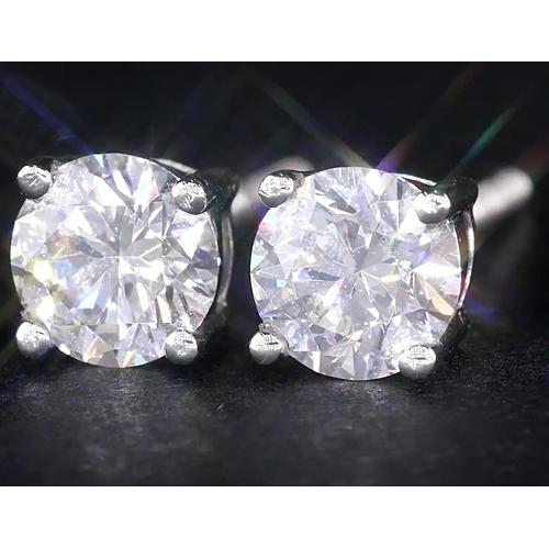 Diamond Studs 2 quilates em ouro branco - harrychadent.pt